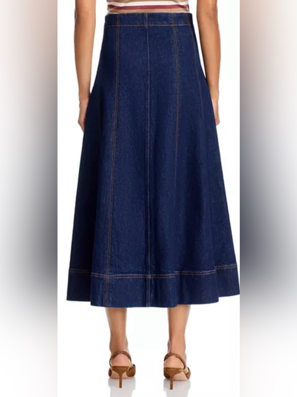 Veronica Beard Alix Circle Denim Skirt - Picture 3 of 12